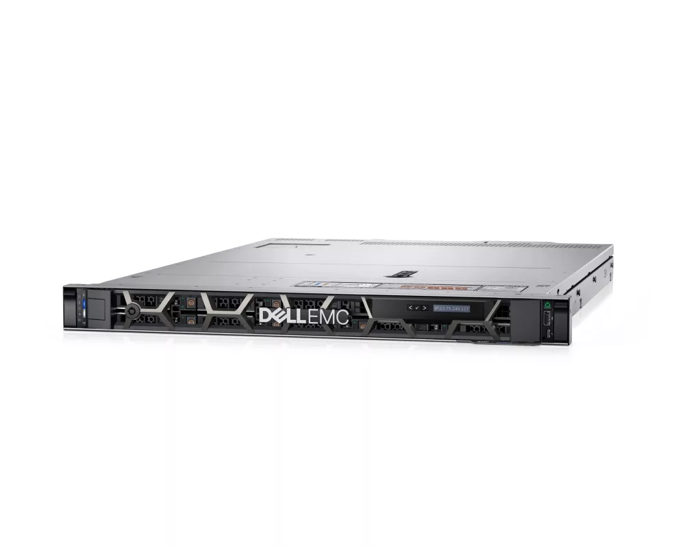 Сървър DELL PE R450 Chassis 8 x 2.5 Xeon Silver 4310 128GB 2x480GB SSD ReadyRails Static Rails Bezel No NIC PERC H355 IDRAC9 Ent 2x 1100W 6