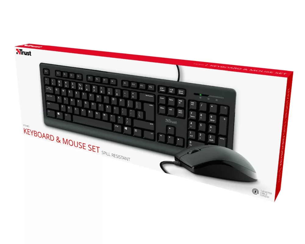 Клавиатура TRUST Primo Keyboard & Mouse BG Layout 7