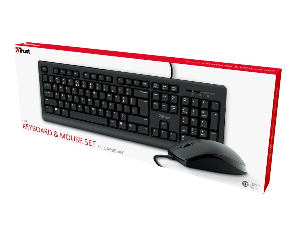 Клавиатура TRUST Primo Keyboard & Mouse BG Layout 7