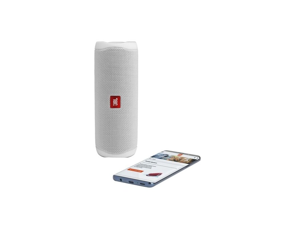 Тонколони JBL FLIP5 WHT waterproof portable Bluetooth speaker 6