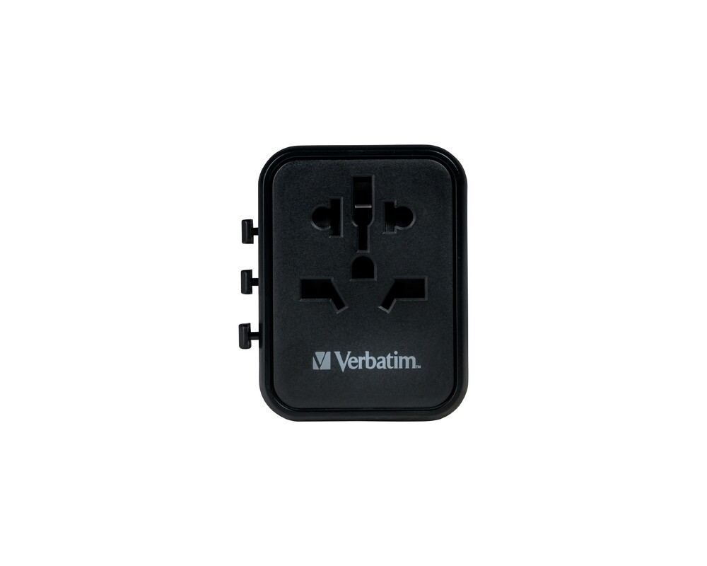 Зарядно Verbatim UTA-02 Universal Travel Adapter with 1 x USB-C PD 20W / 1 x USB-A QC 3.0 3