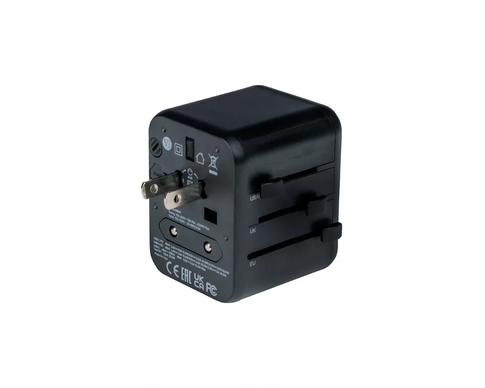 Зарядно Verbatim UTA-02 Universal Travel Adapter with 1 x USB-C PD 20W / 1 x USB-A QC 3.0 6