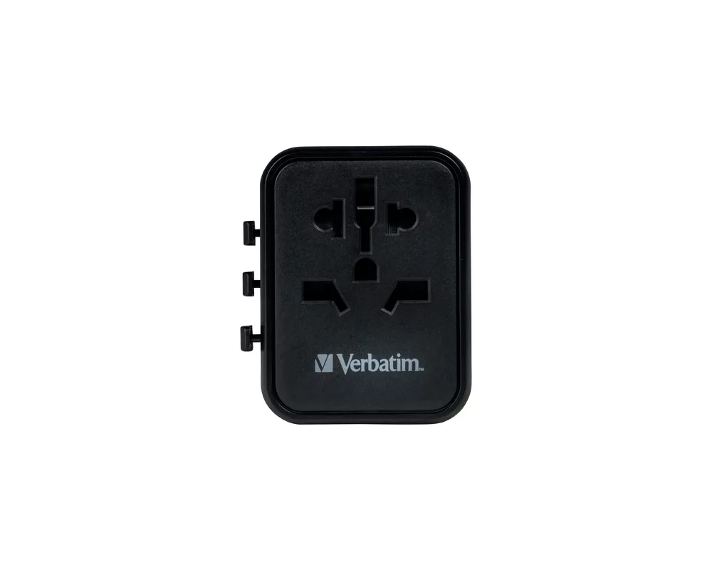 Зарядно Verbatim UTA-02 Universal Travel Adapter with 1 x USB-C PD 20W / 1 x USB-A QC 3.0 3