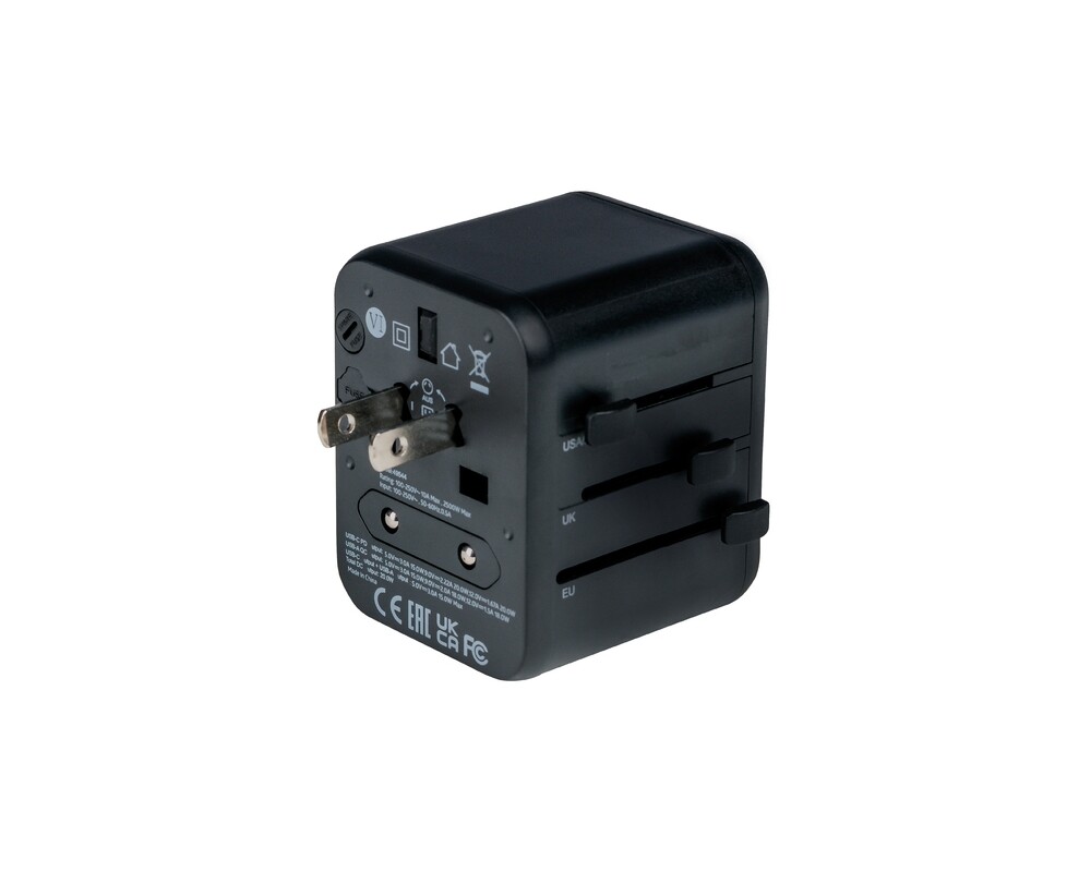 Зарядно Verbatim UTA-02 Universal Travel Adapter with 1 x USB-C PD 20W / 1 x USB-A QC 3.0 6