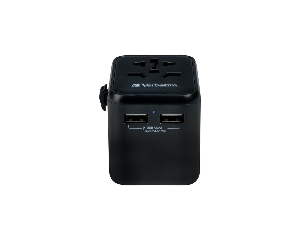 Зарядно Verbatim UTA-01 Universal Travel Adapter with 2 x USB-A ports 2