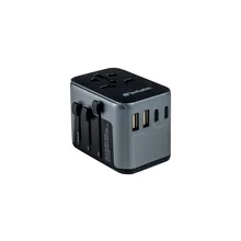  Verbatim UTA-03 Universal Travel Adapter with 1 x USB-C PD 30W & QC 3.0 / 2 x USB-C / 2 x USB-A 674961 49545 на топ цена - PIC.bg