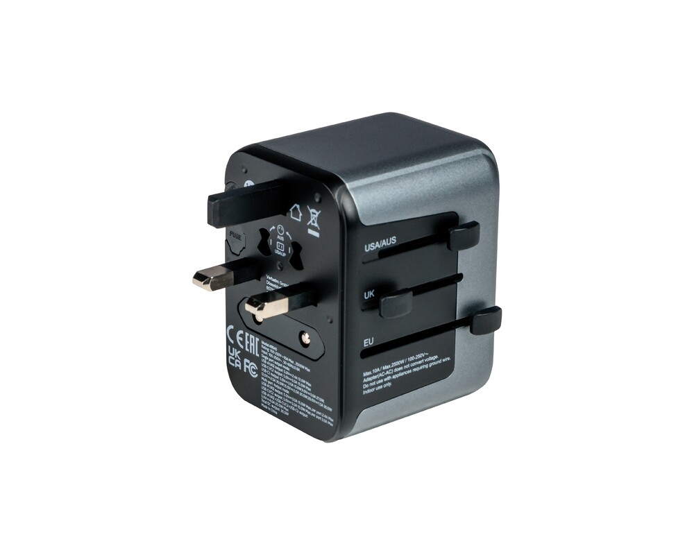 Зарядно Verbatim UTA-03 Universal Travel Adapter with 1 x USB-C PD 30W & QC 3.0 / 2 x USB-C / 2 x USB-A 6