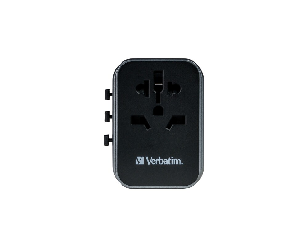 Зарядно Verbatim UTA-03 Universal Travel Adapter with 1 x USB-C PD 30W & QC 3.0 / 2 x USB-C / 2 x USB-A 2