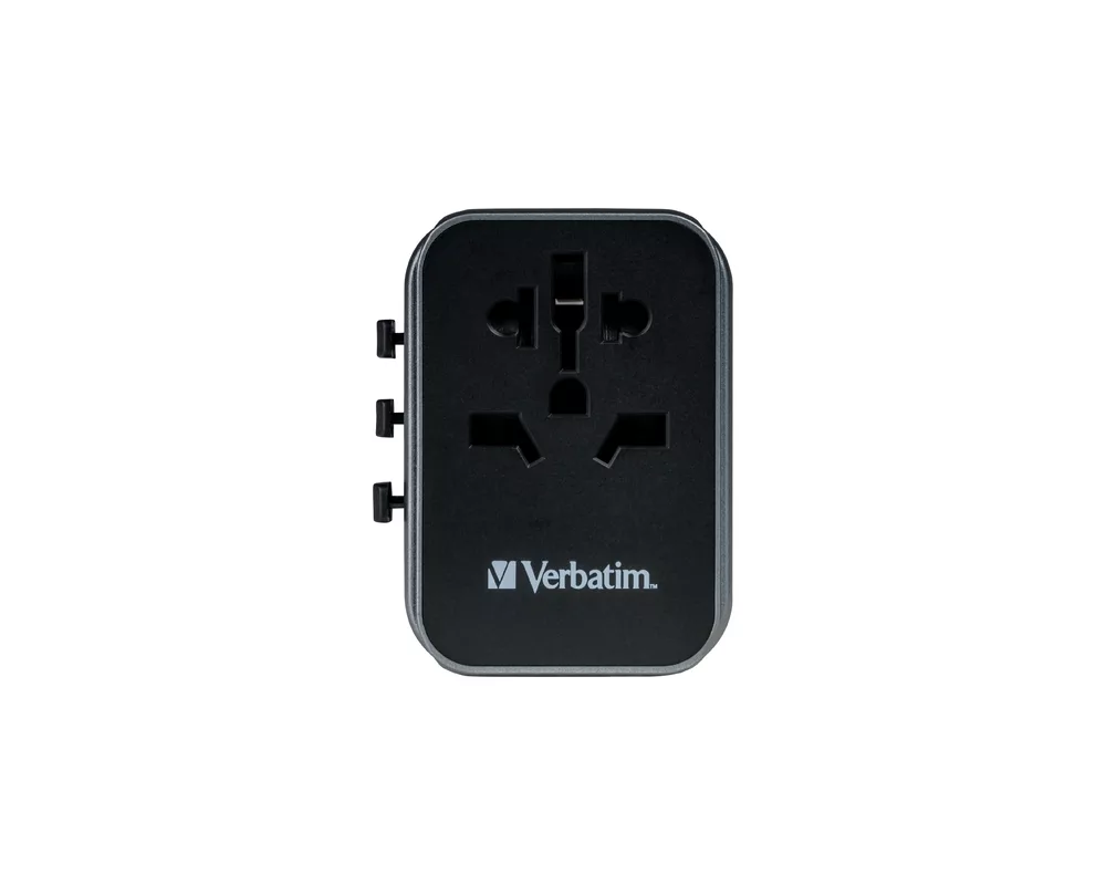 Зарядно Verbatim UTA-03 Universal Travel Adapter with 1 x USB-C PD 30W & QC 3.0 / 2 x USB-C / 2 x USB-A 2