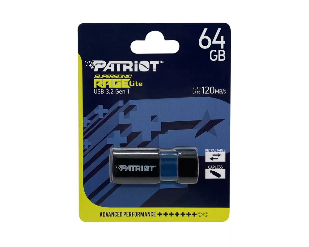 Флаш памет Patriot Supersonic Rage LITE USB 3.2 Generation 1 64GB 7