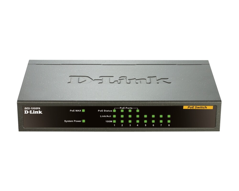 Switch (Комутатор) D-Link 8-port 10/100 Desktop Switch with 4 PoE Ports 2