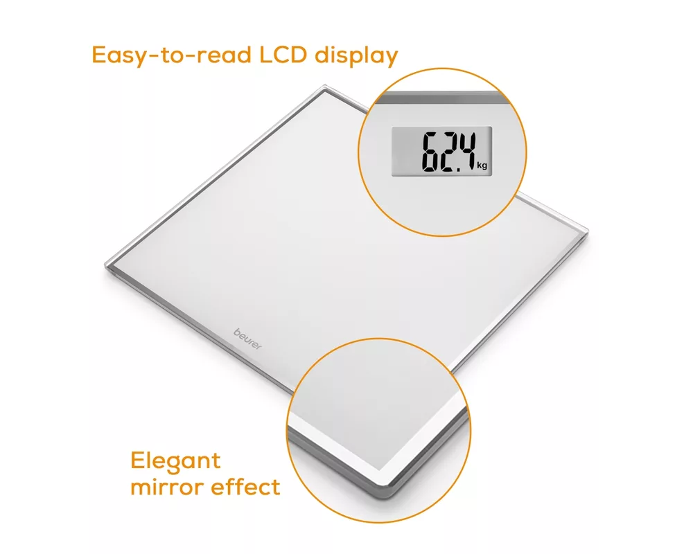 Смарт кантар Beurer GS 120 Kompakt Glass bathroom scale  black; Automatic switch-off 5