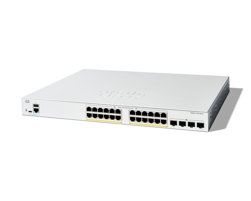 Switch (Комутатор) CISCO Catalyst 1200 24-port GE Full PoE 4x10G SFP+ 2