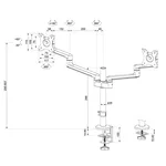 Стойка Neomounts Screen Desk Mount (clamp+grommet) 11
