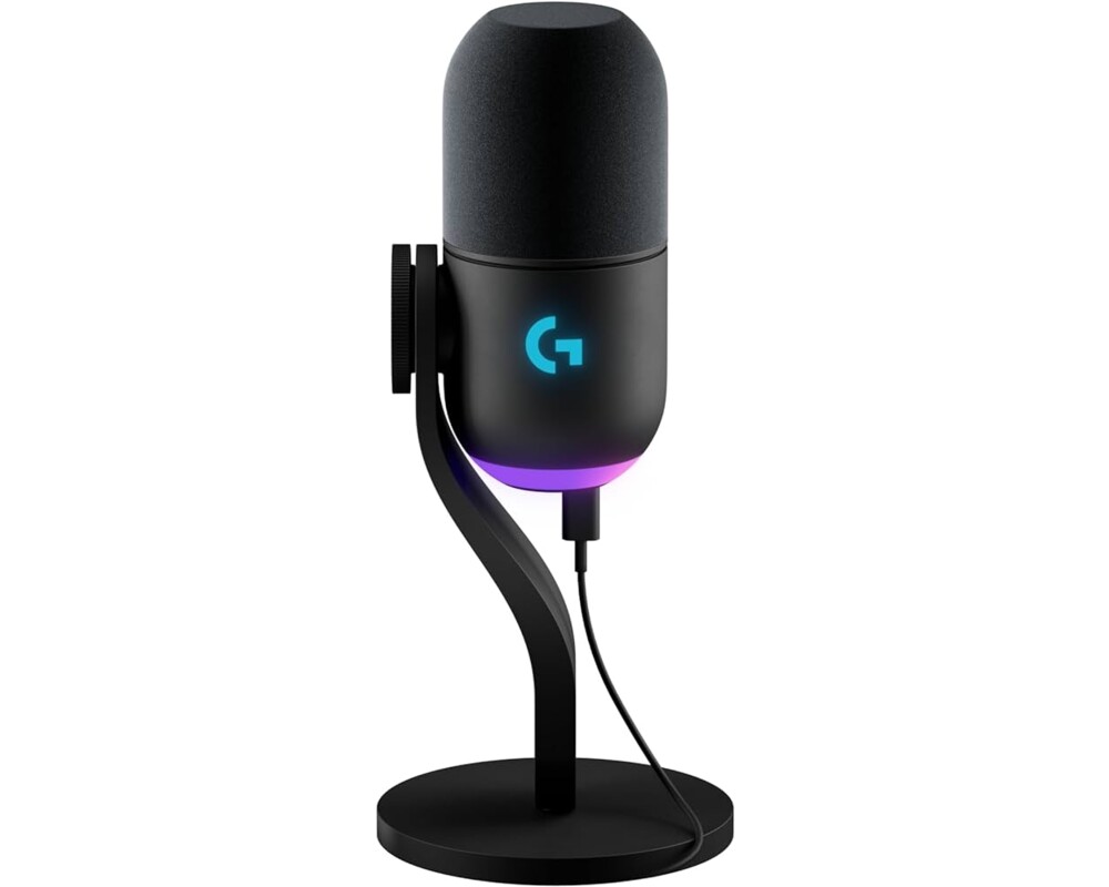 Микрофон Настолен динамичен микрофон Logitech YETI GX RGB LightSync 5