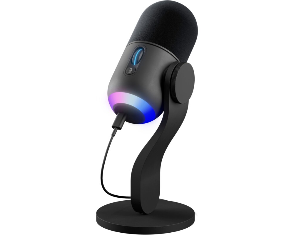 Микрофон Настолен динамичен микрофон Logitech YETI GX RGB LightSync 8