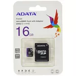 Флаш карта ADATA 16GB MicroSDHC UHS-I CLASS 10 (with adapter) 2