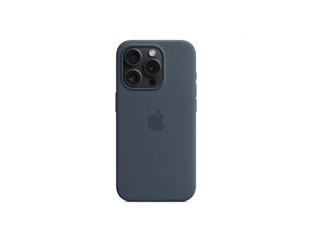 Калъф Apple iPhone 15 Pro Silicone Case with MagSafe - Storm Blue 4