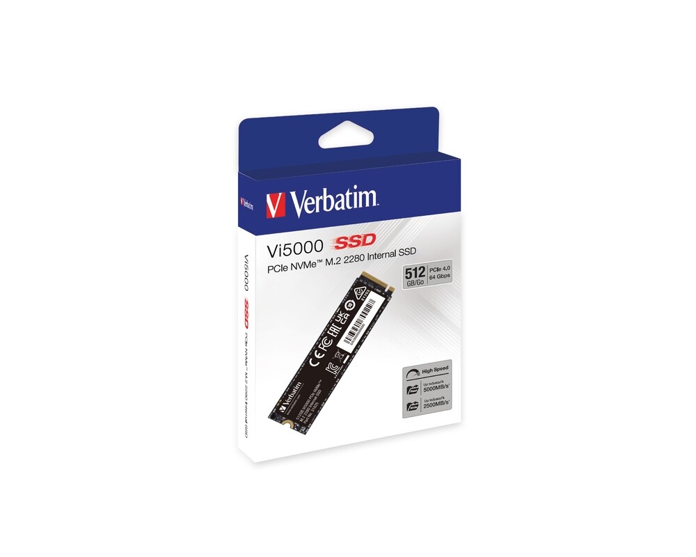 SSD Verbatim Vi5000 Internal PCIe NVMe M.2 SSD 512GB 5