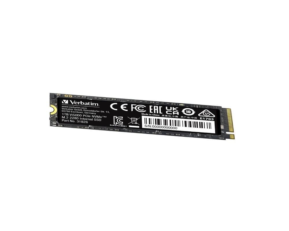 SSD Verbatim Vi5000 Internal PCIe NVMe M.2 SSD 1TB 4