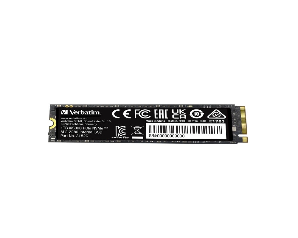 SSD Verbatim Vi5000 Internal PCIe NVMe M.2 SSD 1TB 3