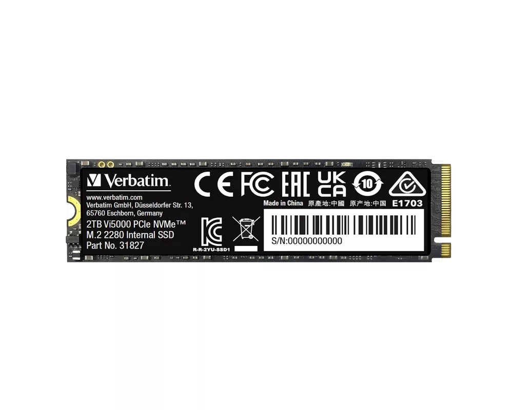 SSD Verbatim Vi5000 Internal PCIe NVMe M.2 SSD 2TB 2