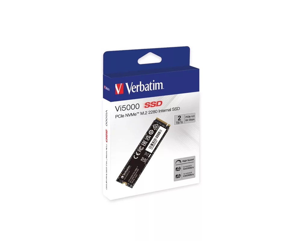 SSD Verbatim Vi5000 Internal PCIe NVMe M.2 SSD 2TB 5