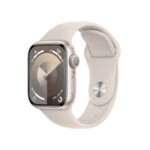 <span>Smart часовник</span> Apple Watch Series 9 GPS 41mm Starlight Aluminium Case with Starlight Sport Band - S/M <span class='catalog-num-in-name'>MR8T3QC/A</span> - 
