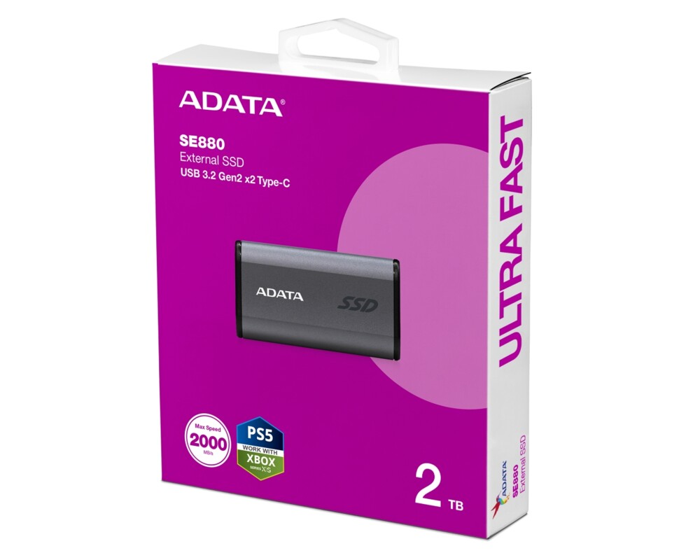 SSD ADATA EXT SSD SE880 2T GRAY 10