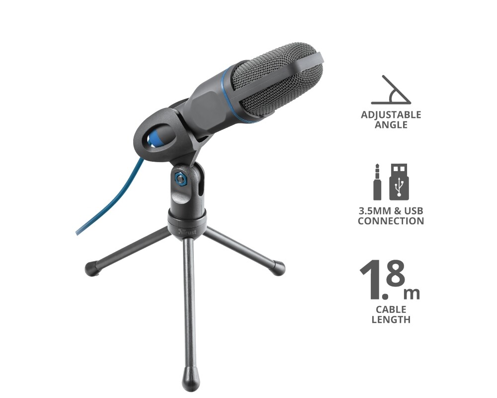 Микрофон TRUST Mico USB Microphone for PC and laptop 11