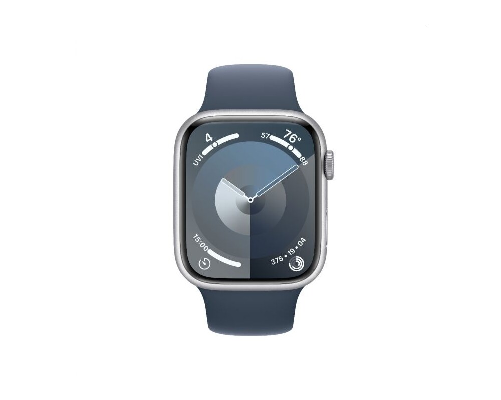 Smart часовник Apple Watch Series 9 GPS + Cellular 45mm Silver Aluminium Case with Storm Blue Sport Band - M/L 2