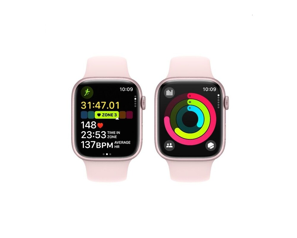 Smart часовник Apple Watch Series 9 GPS + Cellular 45mm Pink Aluminium Case with Light Pink Sport Band - S/M 4