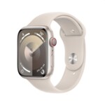 <span>Smart часовник</span> Apple Watch Series 9 GPS + Cellular 45mm Starlight Aluminium Case with Starlight Sport Band - S/M <span class='catalog-num-in-name'>MRM83QC/A</span> - 