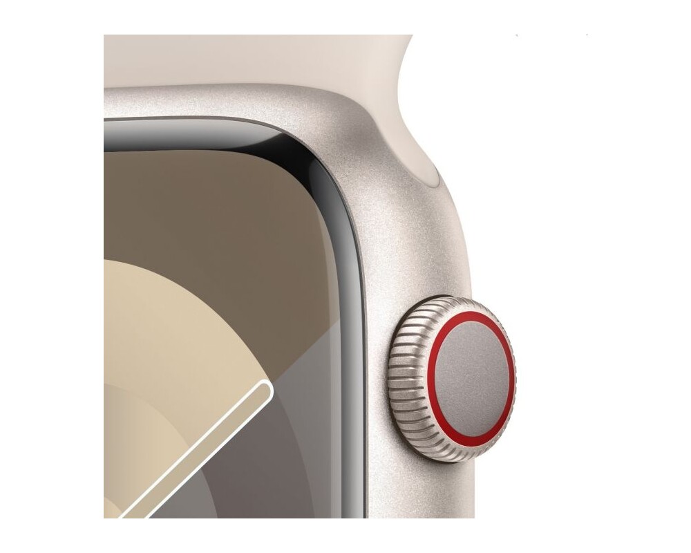 Smart часовник Apple Watch Series 9 GPS + Cellular 45mm Starlight Aluminium Case with Starlight Sport Band - S/M 3