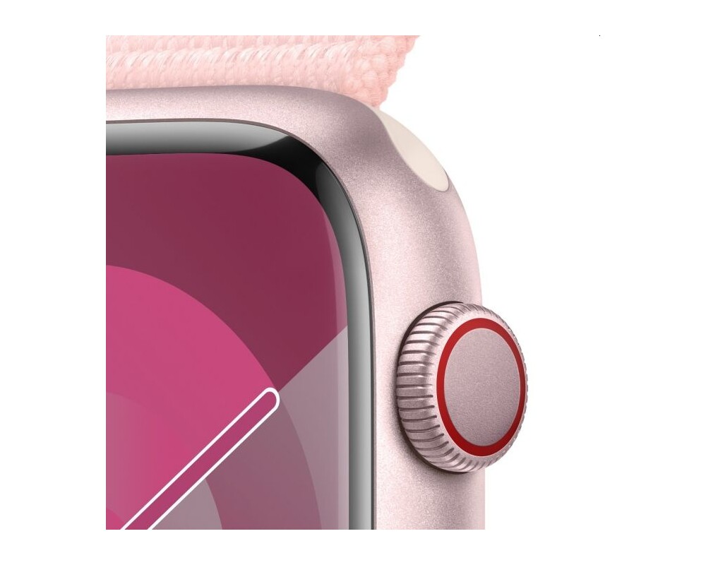 Smart часовник Apple Watch Series 9 GPS + Cellular 45mm Pink Aluminium Case with Light Pink Sport Loop 3