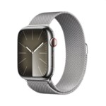 <span>Smart часовник</span> Apple Watch Series 9 GPS + Cellular 45mm Silver Stainless Steel Case with Silver Milanese Loop <span class='catalog-num-in-name'>MRMQ3QC/A</span> - 