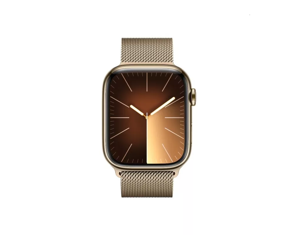 Smart часовник Apple Watch Series 9 GPS + Cellular 45mm Gold Stainless Steel Case with Gold Milanese Loop 2