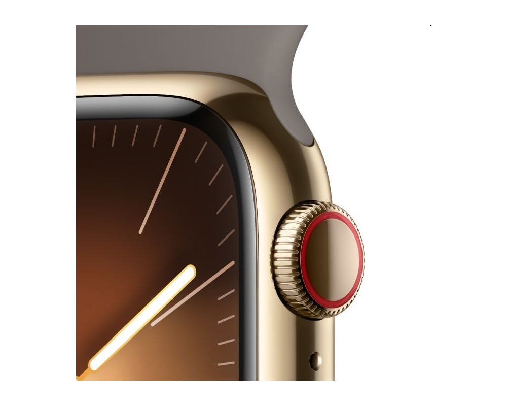 Smart часовник Apple Watch Series 9 GPS + Cellular 45mm Gold Stainless Steel Case with Clay Sport Band - S/M 3