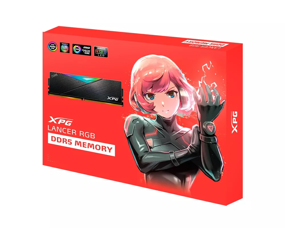 Памет ADATA LANCER RGB 32GB (2x16GB) DDR5 6400 MHz U-DIMM Black 2