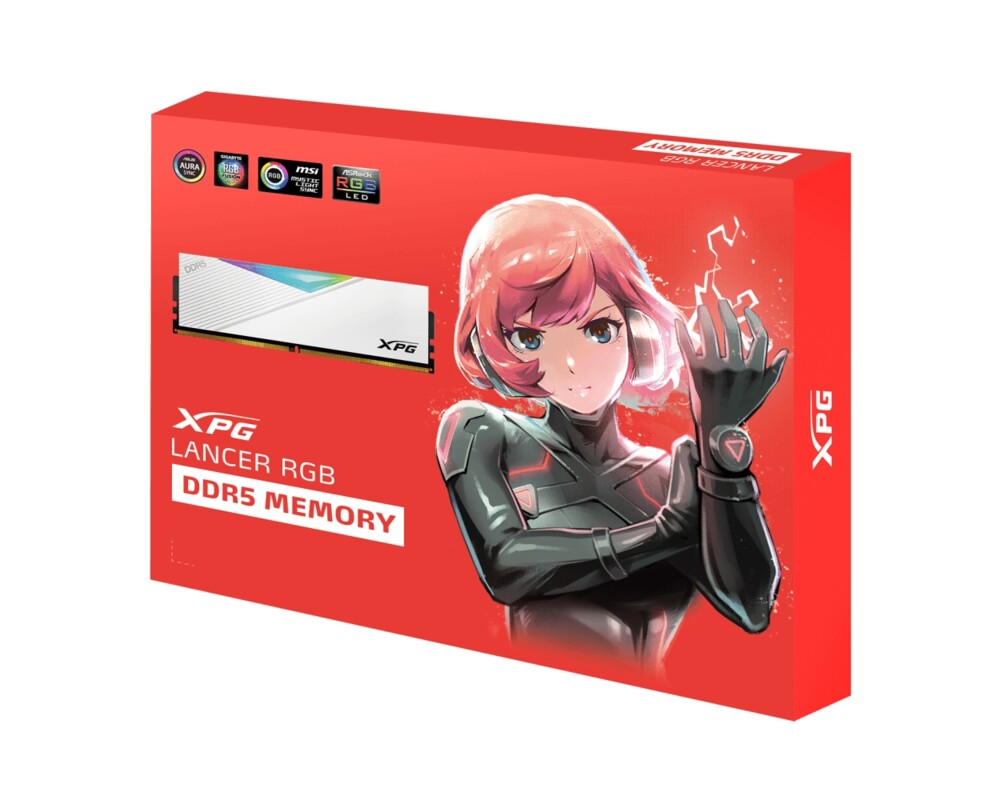 Памет ADATA LANCER RGB 32GB (2x16GB) DDR5 6800 MHz U-DIMM White 3