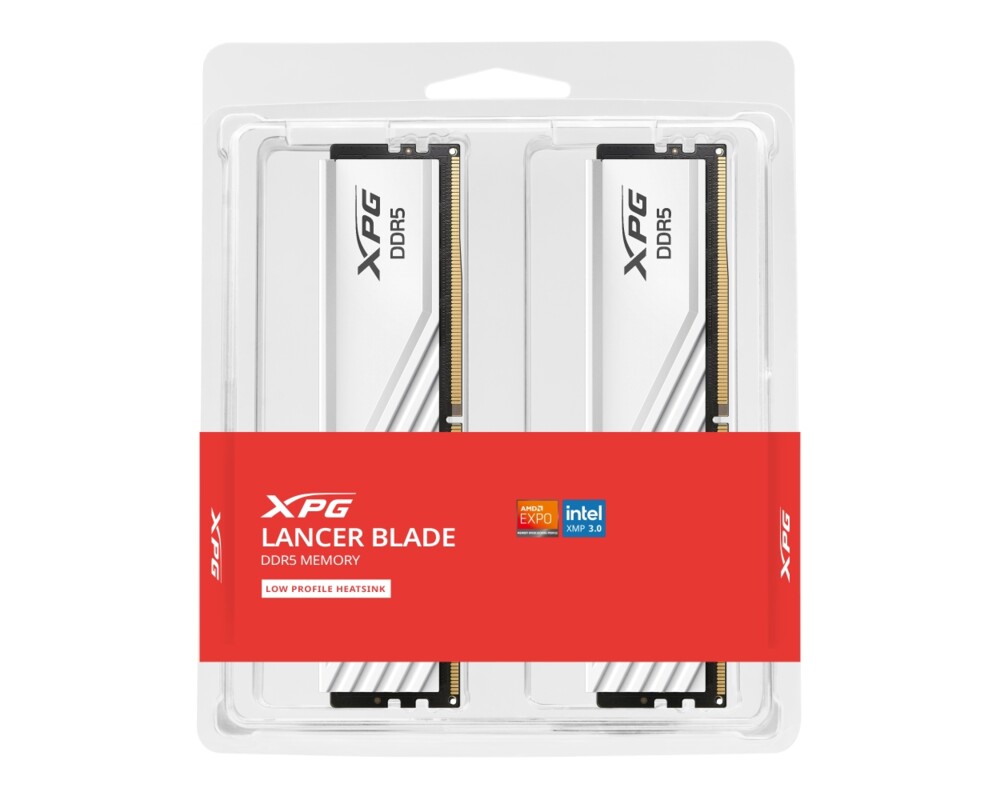 Памет ADATA LANCER BLADE 32GB (2x16GB) DDR5 6400 MHz U-DIMM White 2
