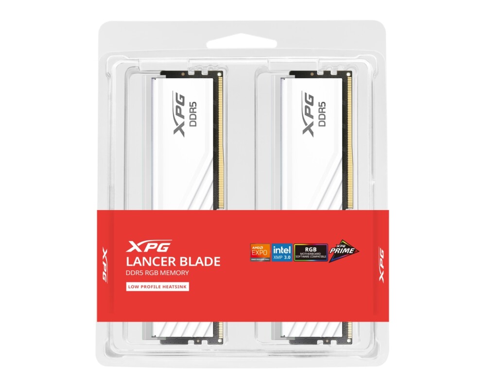 Памет ADATA LANCER BLADE RGB 32GB (2x16GB) DDR5 6400 MHz U-DIMM White 2
