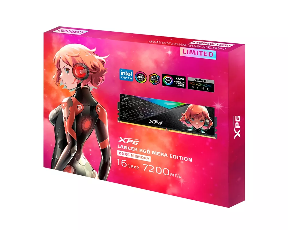 Памет ADATA LANCER MERA LIMITED RGB 32GB (2x16GB) DDR5 7200 MHz U-DIMM 2