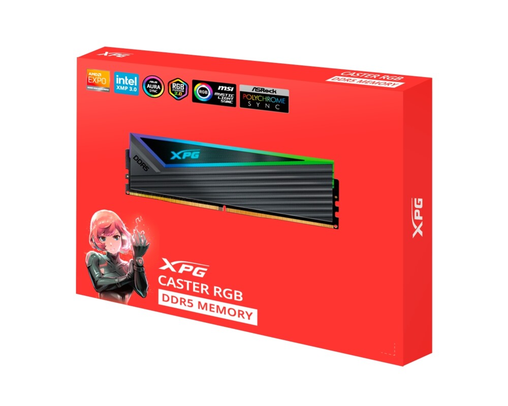 Памет ADATA CASTER RGB 32GB (2x16GB) DDR5 6400 MHz U-DIMM 3