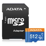 <span>Флаш карта</span> ADATA 512GB MicroSDXC UHS-I CLASS 10 (with adapter) <span class='catalog-num-in-name'>AUSDX512GUICL10A1-RA1</span> - 