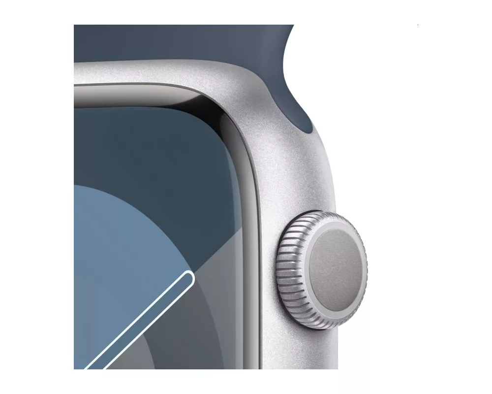 Smart часовник Apple Watch Series 9 GPS 45mm Silver Aluminium Case with Storm Blue Sport Band - M/L 3