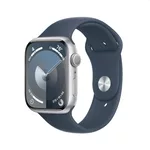 <span>Smart часовник</span> Apple Watch Series 9 GPS 45mm Silver Aluminium Case with Storm Blue Sport Band - M/L <span class='catalog-num-in-name'>MR9E3QC/A</span> - 