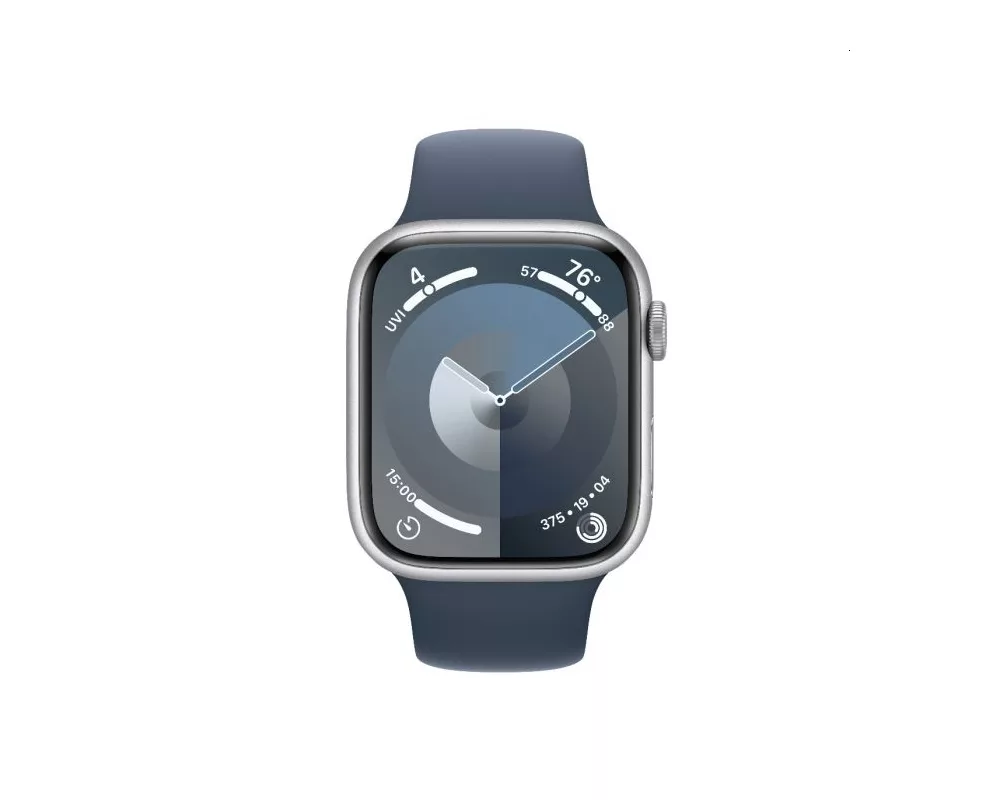 Smart часовник Apple Watch Series 9 GPS 45mm Silver Aluminium Case with Storm Blue Sport Band - M/L 2