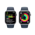Smart часовник Apple Watch Series 9 GPS 45mm Silver Aluminium Case with Storm Blue Sport Band - M/L 4