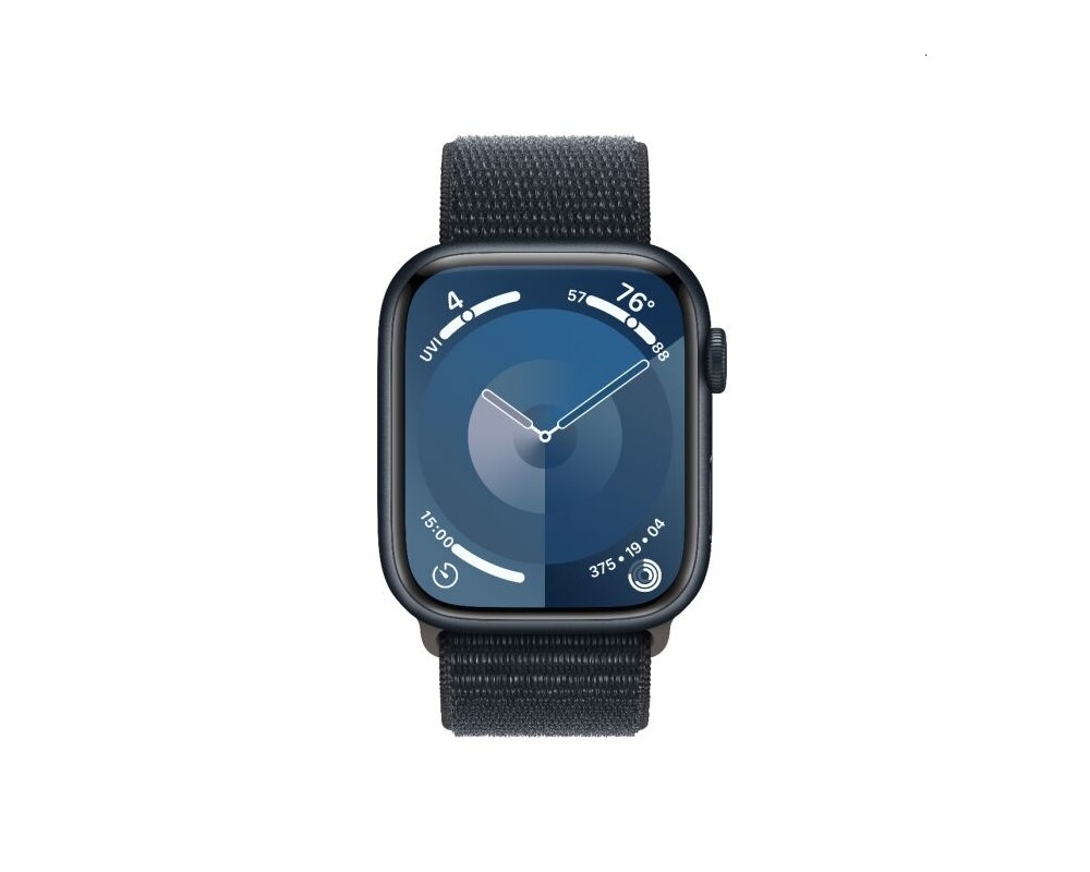 Smart часовник Apple Watch Series 9 GPS 45mm Midnight Aluminium Case with Midnight Sport Loop 2
